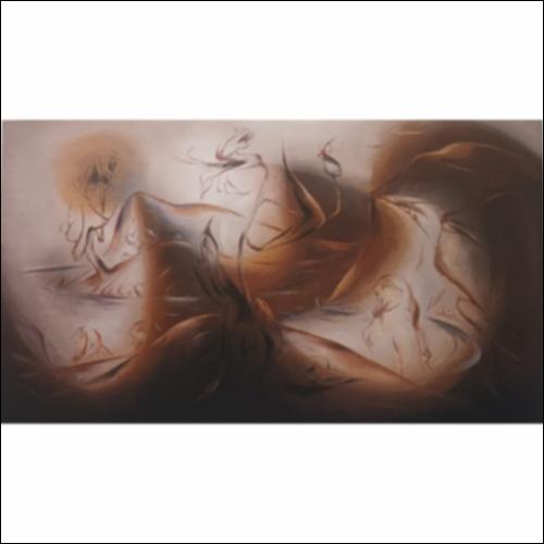 Τρεις γυναικείες μορφές σε θαλασσινό τοπίο, Γιώργος Γουναρόπουλος_icon