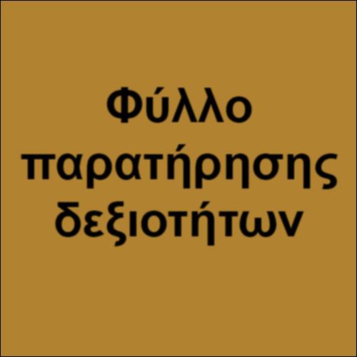 Φύλλο παρατήρησης δεξιοτήτων_icon