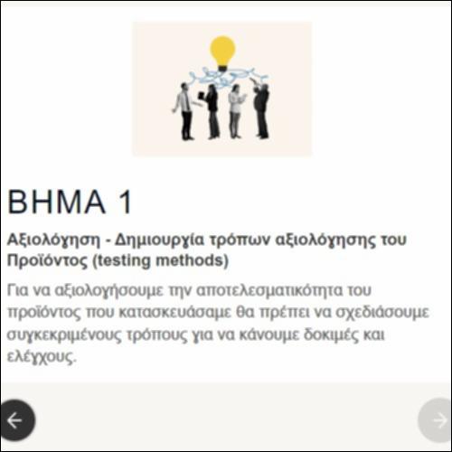 4o στάδιο της μεθοδολογίας του Κύκλου Σχεδιασμού Προϊόντων_icon