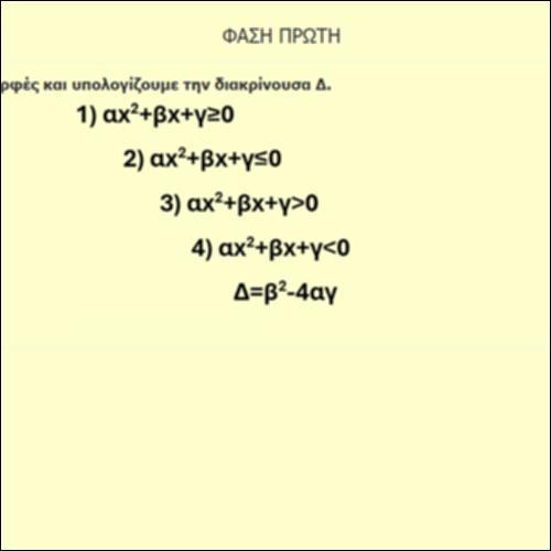 Γενικευμένη Λύση Ανίσωσης 2ου βαθμού - Παρουσίαση_icon