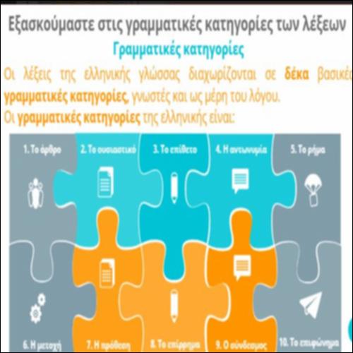 Οι γραμματικές κατηγορίες των λέξεων (μέρη του λόγου)_icon