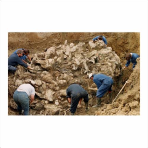 Πτώματα σφαγμένων στη Σεμπρένιτσα,  που θάφτηκαν σε μαζικό τάφο στο χωριό Πλίτσα, φωτογραφία AP._icon