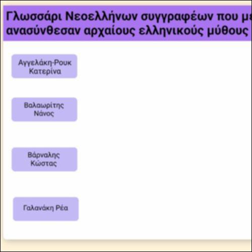 Γλωσσάρι Νεοελλήνων συγγραφέων που μετέγραψαν ή ανασύνθεσαν αρχαίους ελληνικούς μύθους_icon