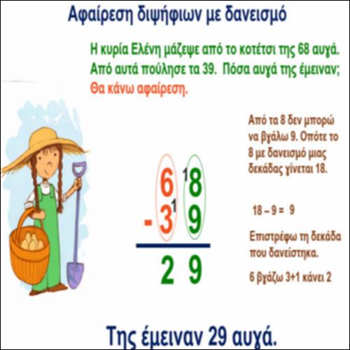 Αφαίρεση διψήφιων με δανεισμό_icon