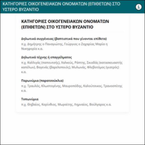 ΚΑΤΗΓΟΡΙΕΣ ΟΙΚΟΓΕΝΕΙΑΚΩΝ ΟΝΟΜΑΤΩΝ (ΕΠΙΘΕΤΩΝ) ΣΤΟ ΥΣΤΕΡΟ ΒΥΖΑΝΤΙΟ_icon