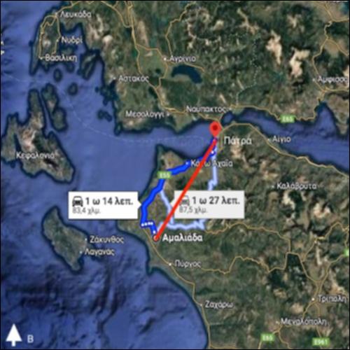 Υπολογισμός της απόστασης δύο πόλεων πάνω στον χάρτη_icon