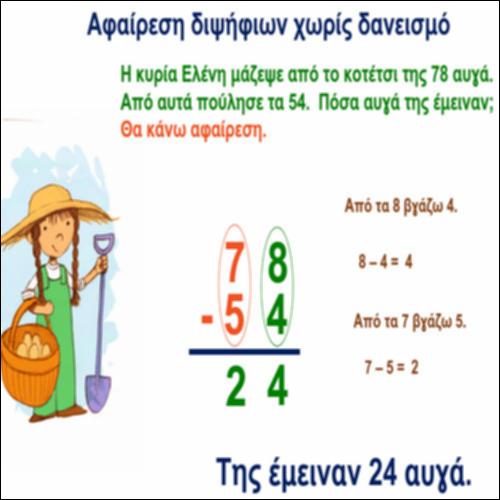 Αφαίρεση διψήφιων χωρίς δανεισμό_icon