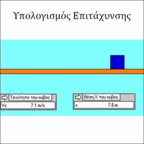 Πειραματικός προσδιορισμός επιτάχυνσης, αρχικής ταχύτητας και διαστήματος κίνησης από την γραφική παρασταση v2=f(x)_icon