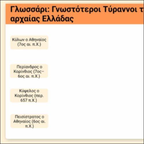 Γλωσσάρι - Γνωστότεροι τύραννοι της αρχαίας Ελλάδας_icon