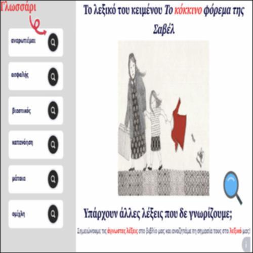 Το λεξικό του κειμένου Το κόκκινο φόρεμα της Σάβελ_icon