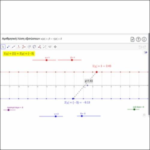 Αριθμητική λύση εξισώσεων α|x|+β=γ|x|+δ_icon