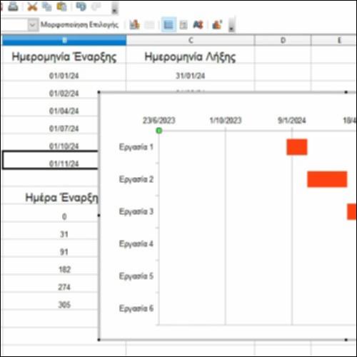 Δημιουργία διαγράμματος Gantt στο Υπολογιστικό Φύλλο_icon