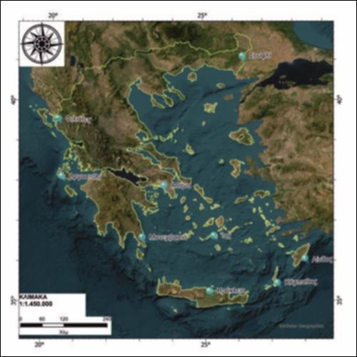 Χάρτης Ελλάδας με επιλεγμένες πόλεις_icon