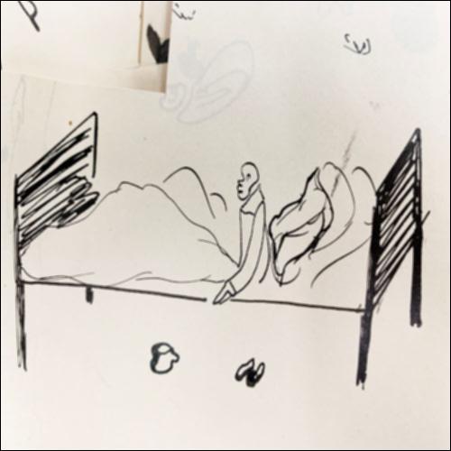 Franz Kafka (1901). Σχέδιο του συγγραφέα κατά τον πρώτο χρόνο φοίτησής του στο Πανεπιστήμιο._icon