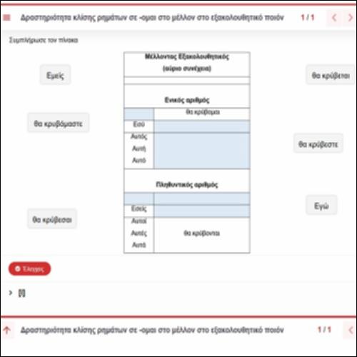 Δραστηριότητα κλίσης ρημάτων σε -ομαι στο μέλλον στο εξακολουθητικό ποιόν_εικονίδιο