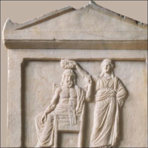 Μαρμάρινη στήλη - Η Δημοκρατία στεφανώνει τον Δήμο_icon