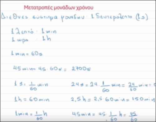 Πώς μετατρέπουμε μία μέτρηση χρόνου από μια μονάδα σε άλλη_icon
