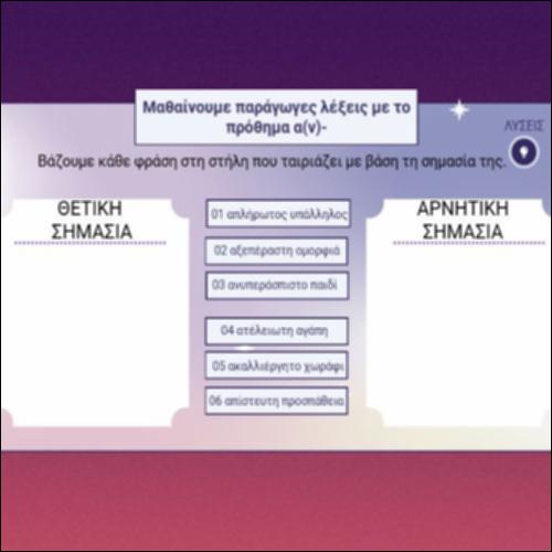 Μαθαίνουμε παράγωγες λέξεις με το πρόθημα α(ν)-_icon