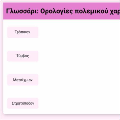 Γλωσσάρι: Όροι πολεμικού χαρακτήρα_icon