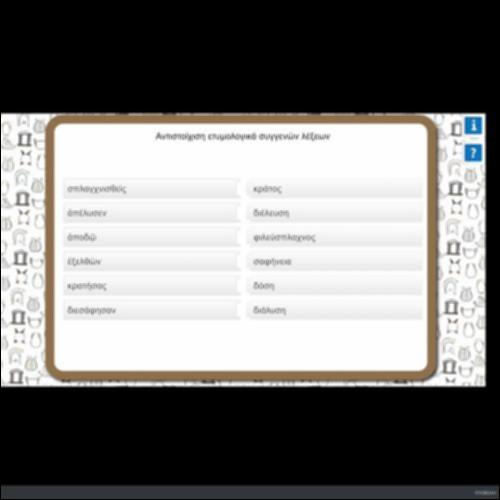 ΑΝΤΙΣΤΟΙΧΙΣΗ ΕΤΥΜΟΛΟΓΙΚΑ ΣΥΓΓΕΝΩΝ ΛΕΞΕΩΝ_icon