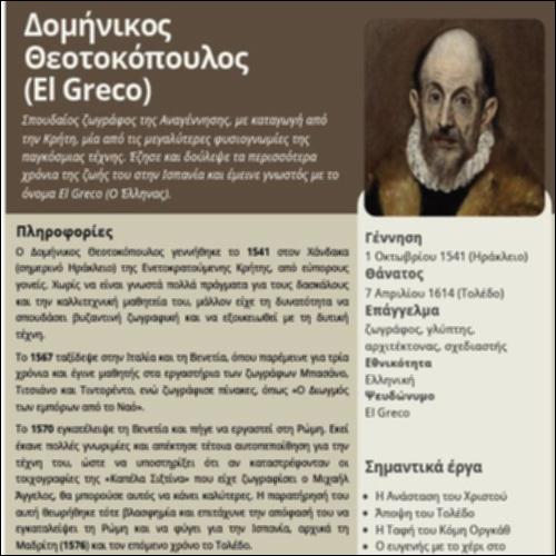Δομήνικος Θεοτοκόπουλος – Βιογραφικά στοιχεία_icon