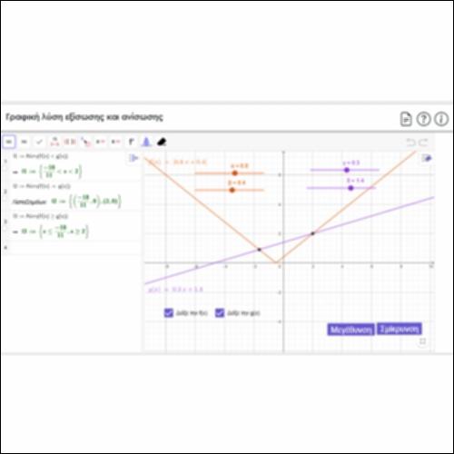 Γραφική λύση εξίσωσης και ανίσωσης_icon